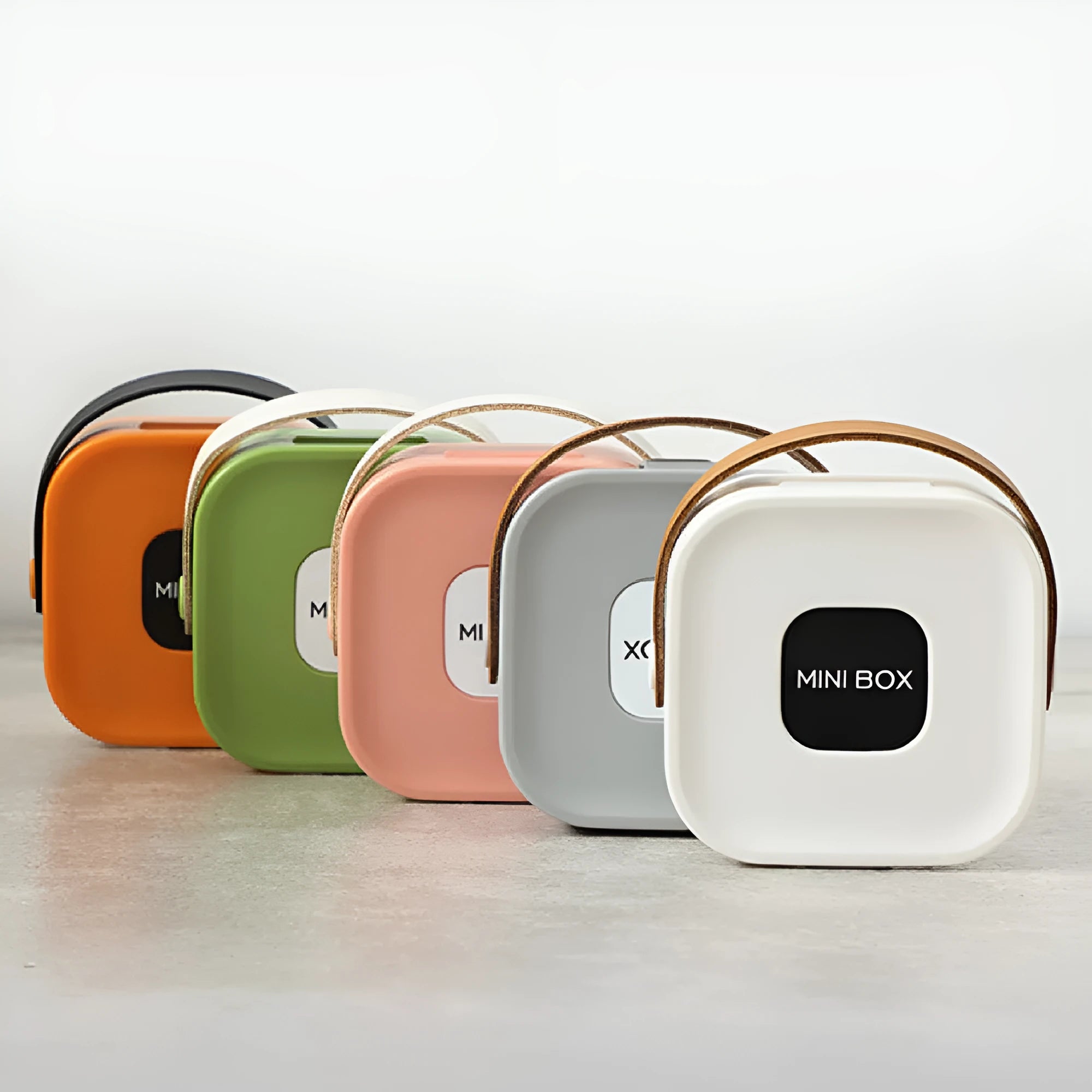 Medium polypropylene storage organiser box with a lid, shown in Nordic White colour.