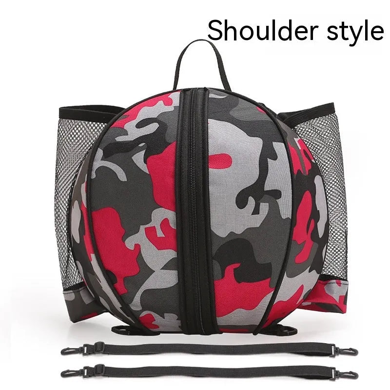 Oxford cloth basketball training bag showing 9 litre capacity with shoulder carrying options