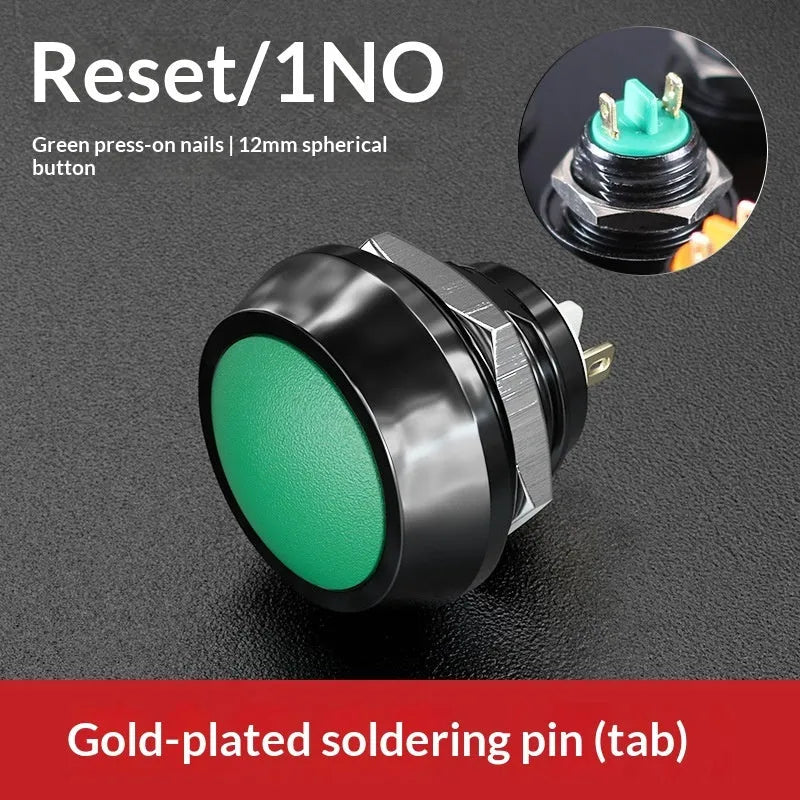 12mm red wave spherical handle self-resetting electronic remote control switch button