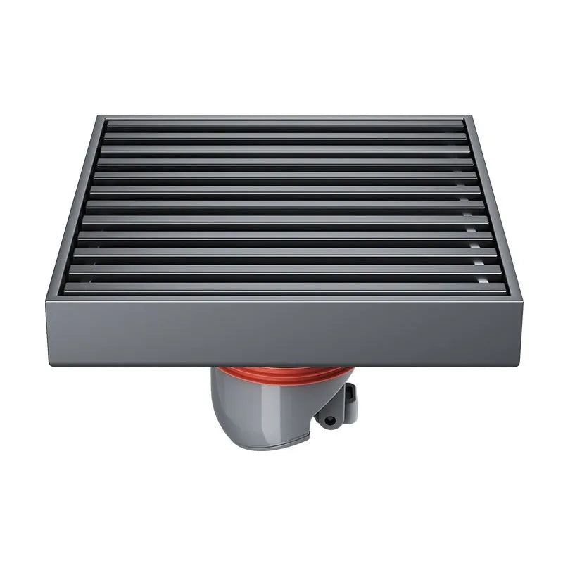 304 stainless steel gun grey courtyard floor drain with 15x15cm dimensions and deodorant core