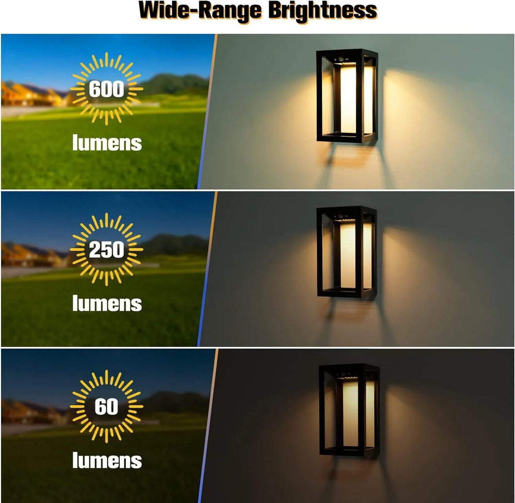 Chinese outdoor solar wall lamp with plastic housing and IP65 waterproof rating for garden installation