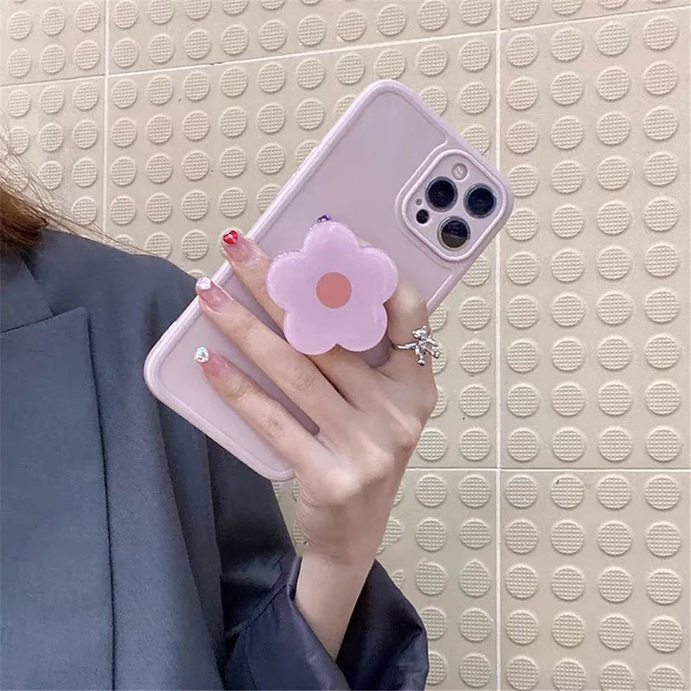 Cute flower phone case in pink or white for iPhone models including XR, XS, 11, 12 and 13