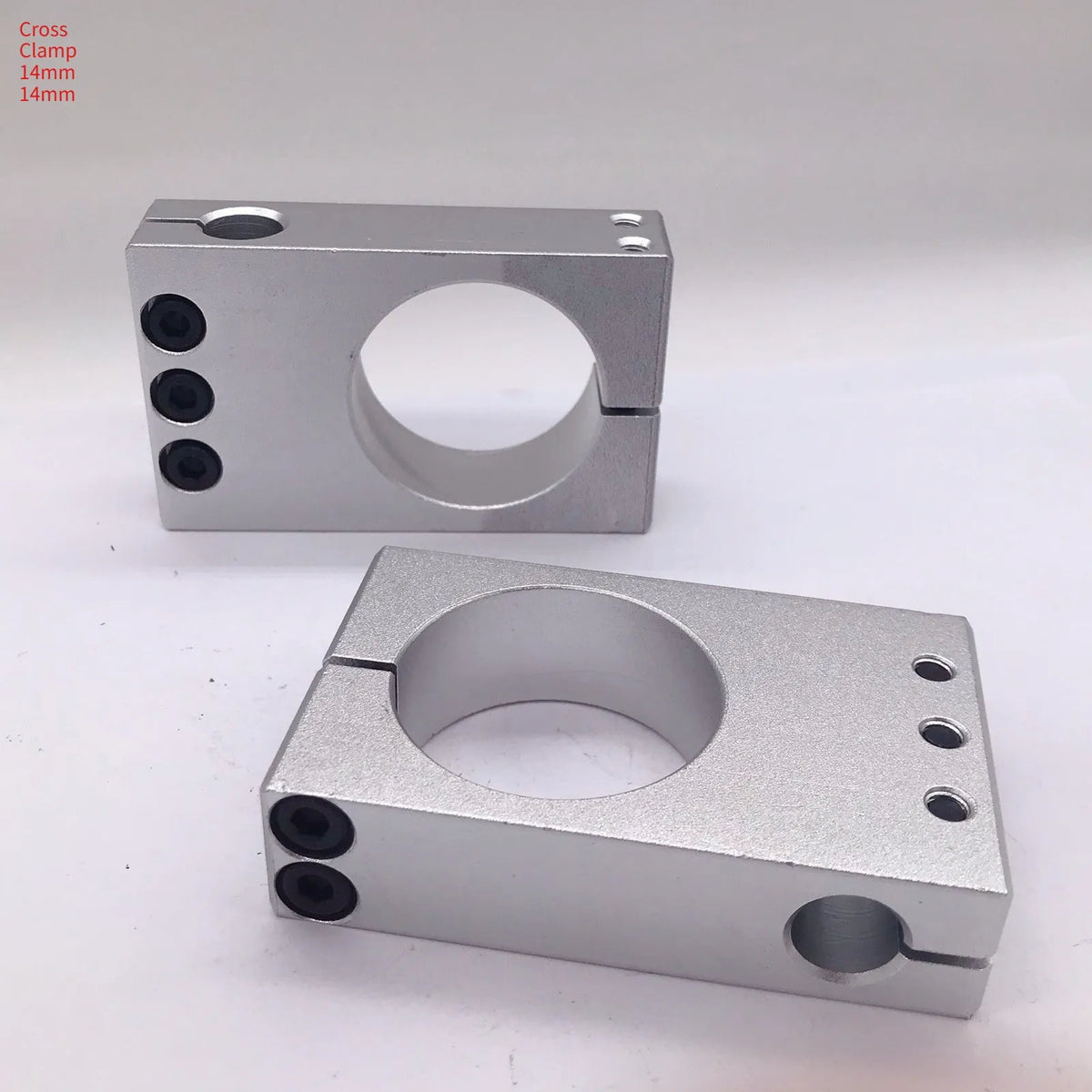 Aluminium alloy same diameter cross clamp fixing clip pillar in multiple sizes 4mm to 60mm