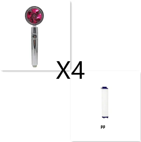 ABS water saving shower head with round head, chrome alloy finish, and 360-degree rotating joint