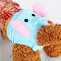 Reusable dog diaper belly band in flannel and mesh with cartoon bear and elephant print, available in five colours and four sizes.