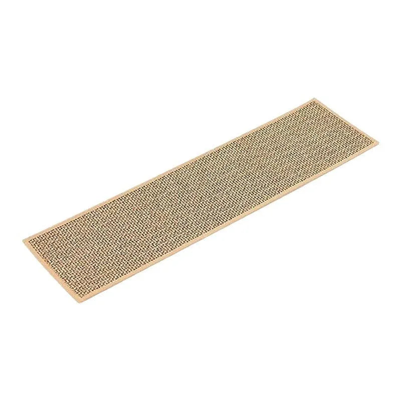 Japanese-style solid colour linen-like stair mat on wooden steps, 20cm by 76cm.