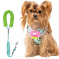 No pull dog harness with multifunction leash in blue, step-in design, reflective stitching, for medium dogs