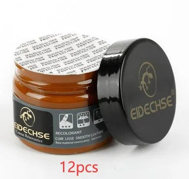50ml pot of leather repair cream for colour restoration on car seats and furniture