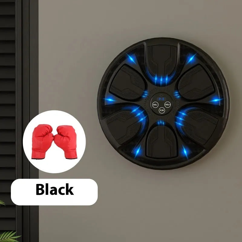 Black leather PP wall hanging boxing target machine with included boxing gloves for home training