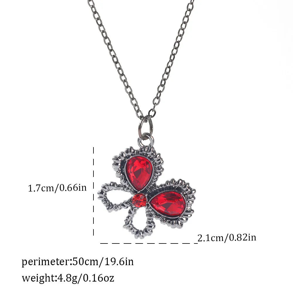 Dark style Halloween necklace with electroplated zinc alloy spider or bat pendant for Gothic costume wear