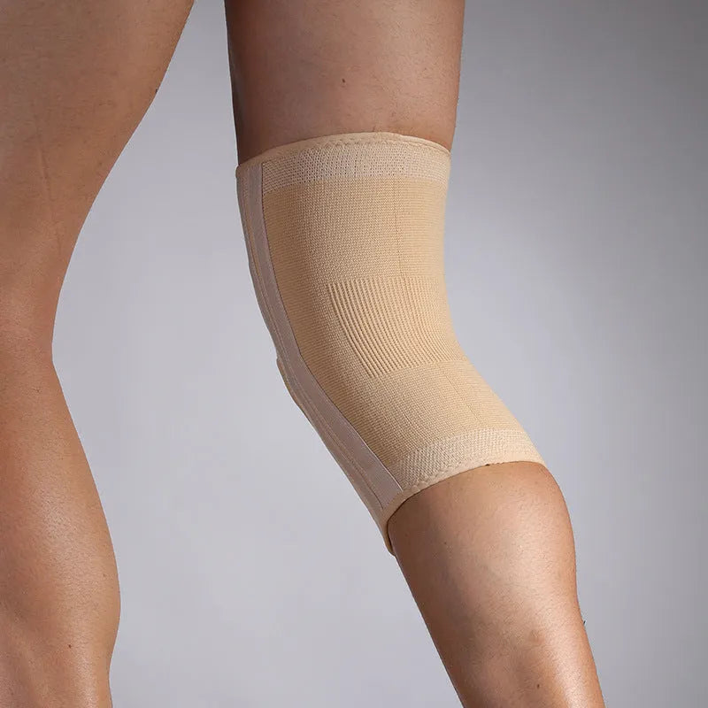 Nylon thickening warm knee pads in skin colour, sizes M L XL, for running football basketball cycling and other sports