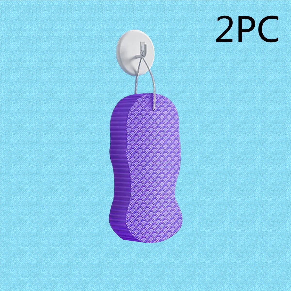 3D fish scale body rubbing sponge in pink, soft exfoliating bath ball for shower