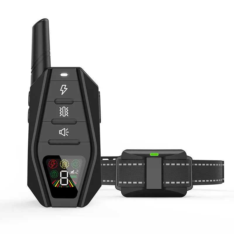 Smart dog trainer electronic pet supplies bark stop device black ABS reflective webbing