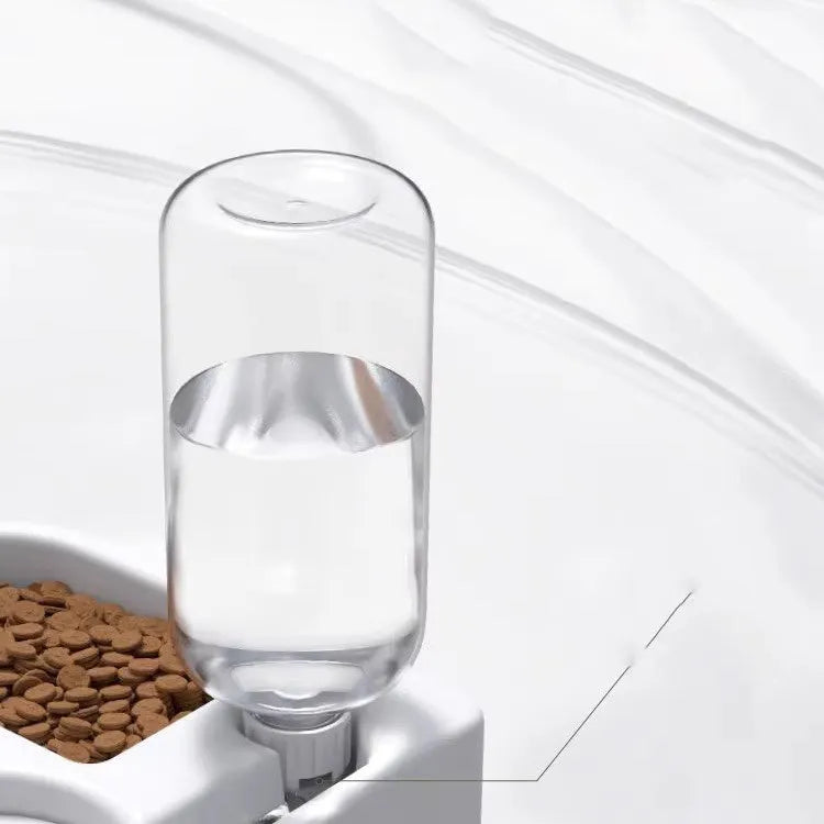 White pet water fountain with four flow modes for cats and dogs