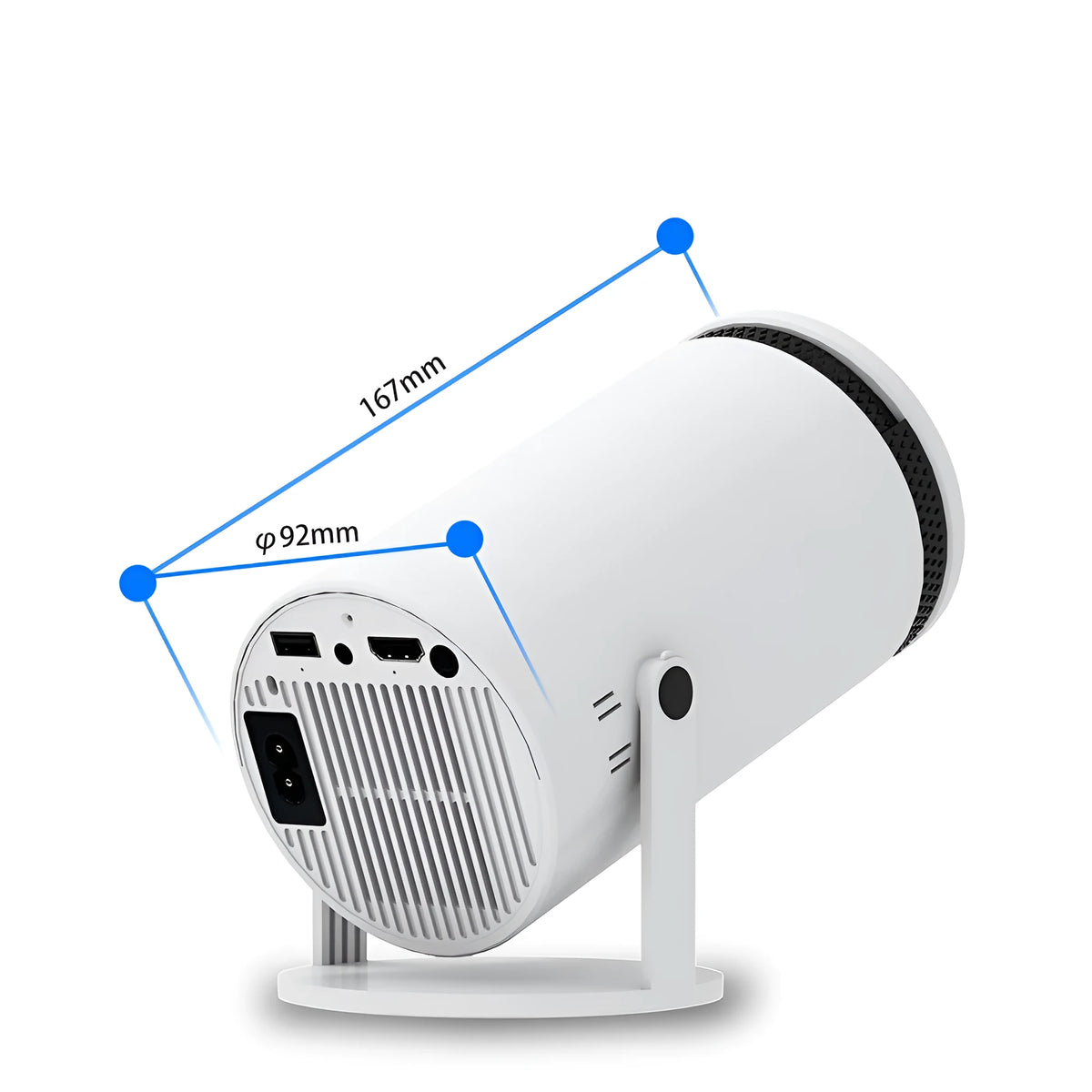 Compact portable home HD projector with Bluetooth and 4K support for movies gaming and outdoor use