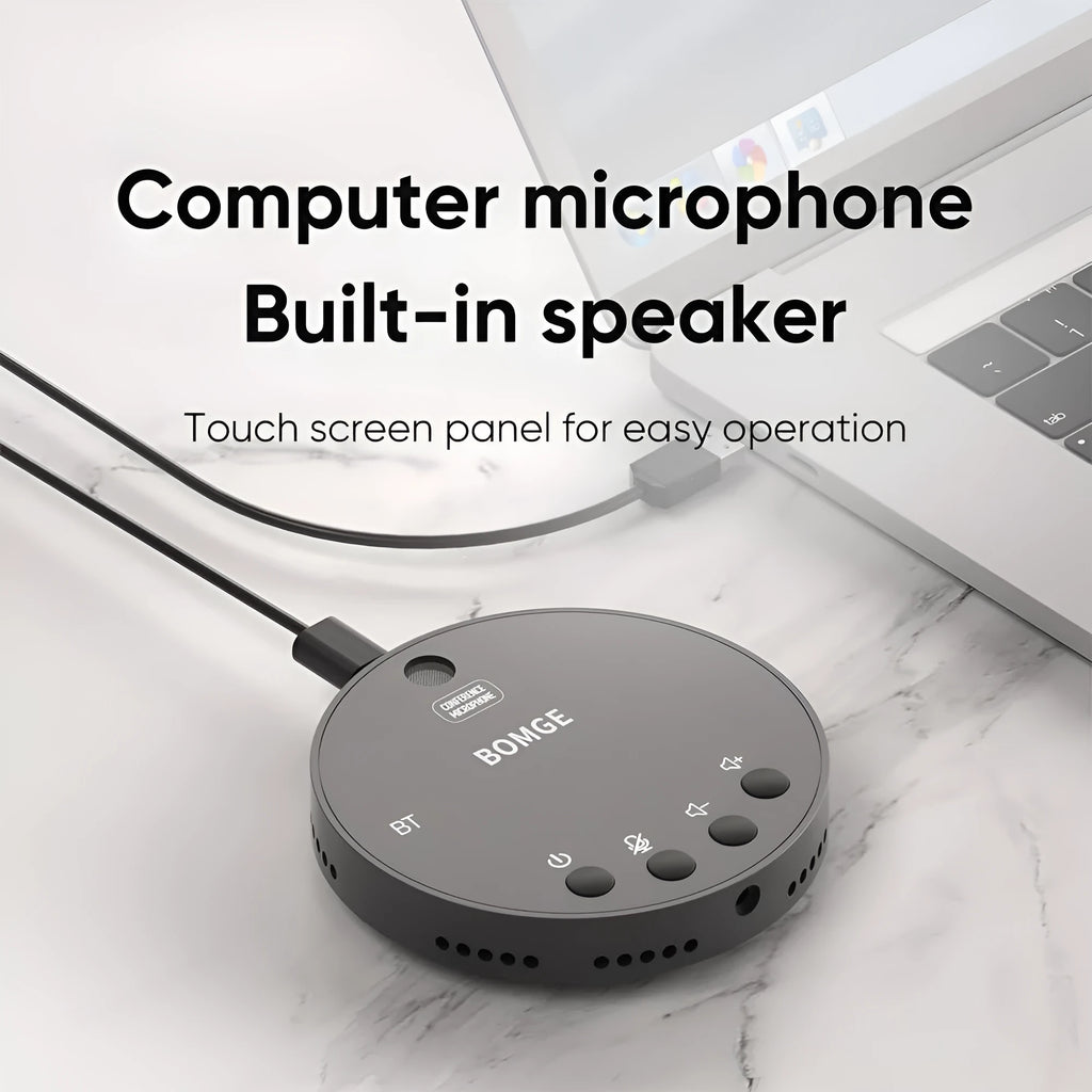 USB conference microphone with speaker, 360° omnidirectional desktop mic for PC laptop, BUM-04 BUM-05 BUM-06