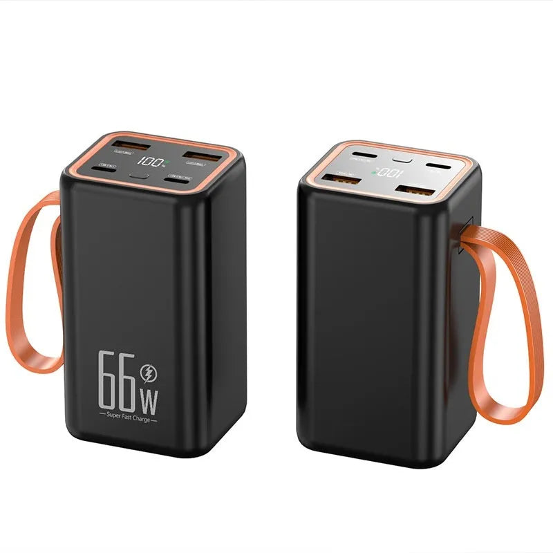 PD66W black and white fast charge 20000mAh power bank with creative design