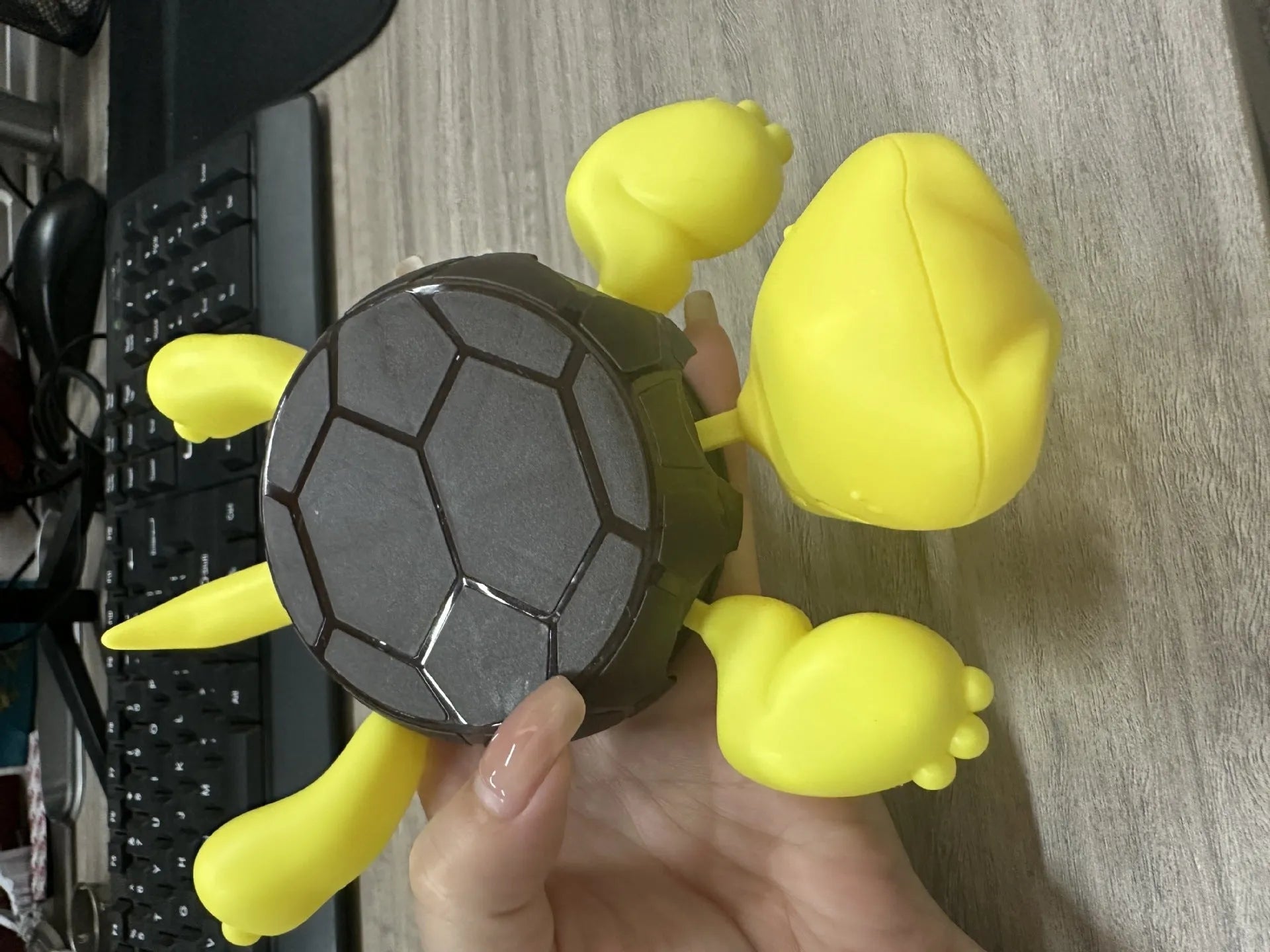 Turtle-shaped ABS plastic coaster in light green, dark green, wheat starch, and yellow colour options