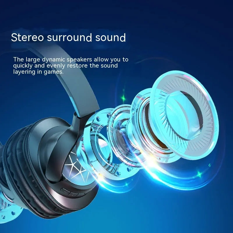 Wireless Bluetooth stereo over-ear gaming headset with noise reduction, 10m range, available in five colours