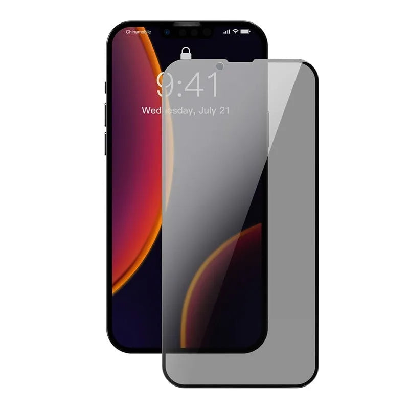 0.23mm curved privacy tempered film for iPhone 13 5.4 inch Black front screen protector