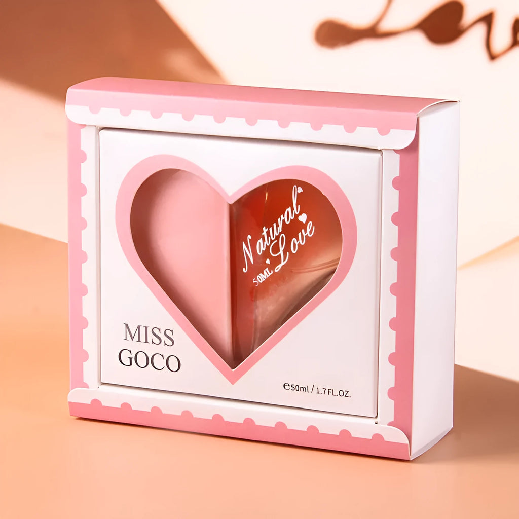 Women's perfume kit 50ml long-lasting light floral eau de parfum girly heart design
