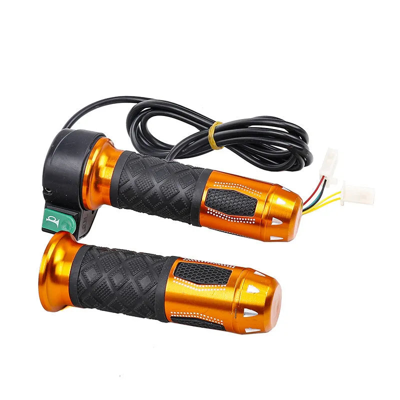 Electric go-kart refuelling throttle handle with three-speed rotation and optional horn speaker in various colour options