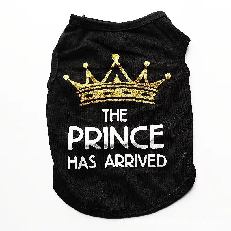A casual cotton vest for puppies in a choice of six colours, shown in sizes from XS to XL for spring and summer wear.