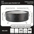 Portable stainless steel barbecue grill with detachable parts for outdoor camping use