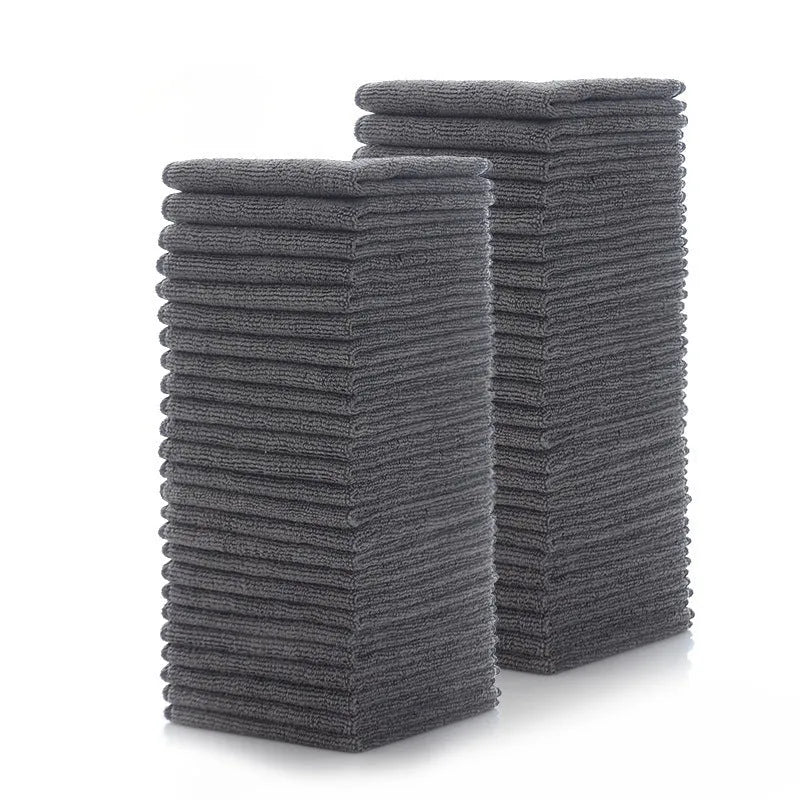 Grey 25x25cm microfiber kitchen cleaning cloth for pots and bowls