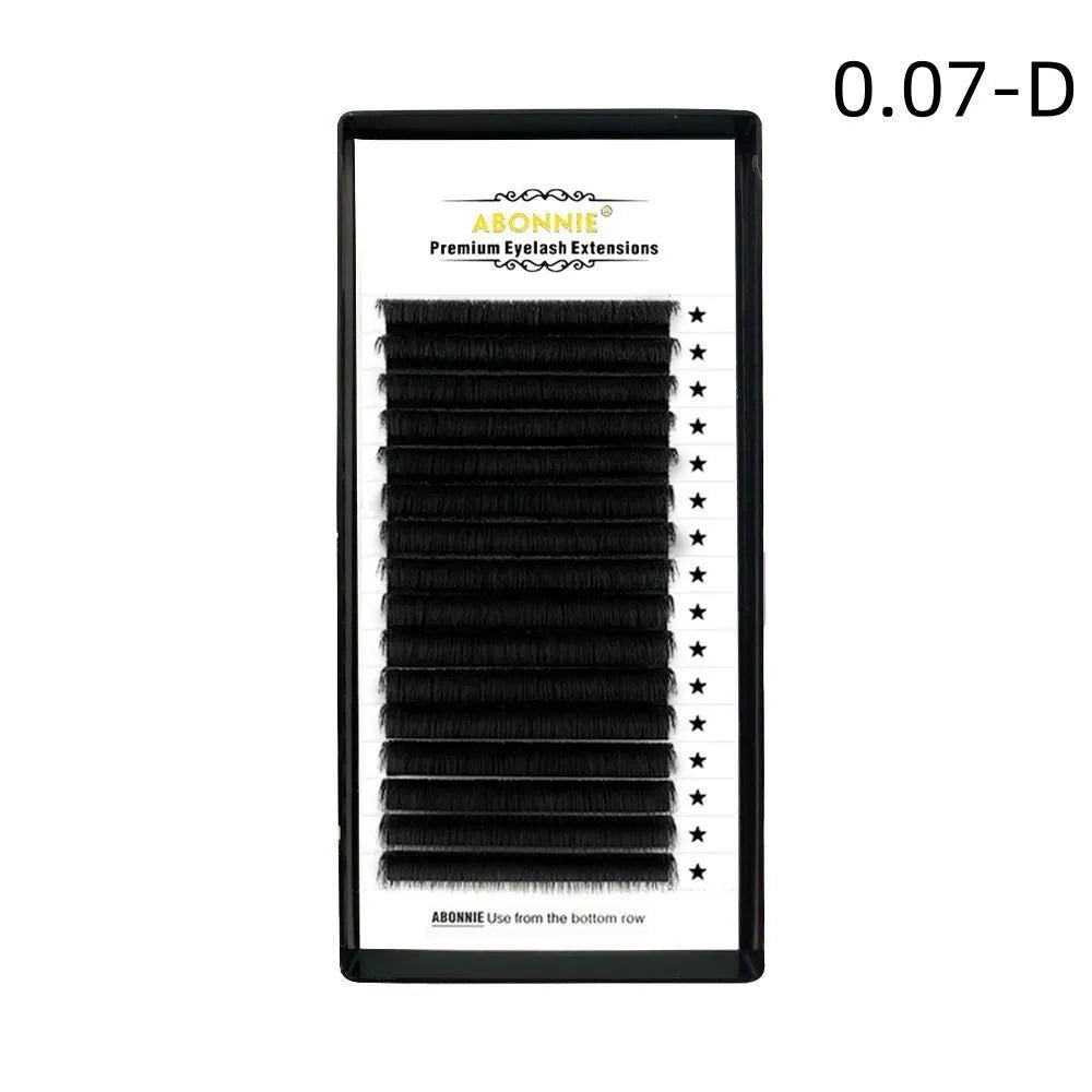 Mink hair false eyelashes showing 16-row dense matte construction in lengths from 8mm to 18mm