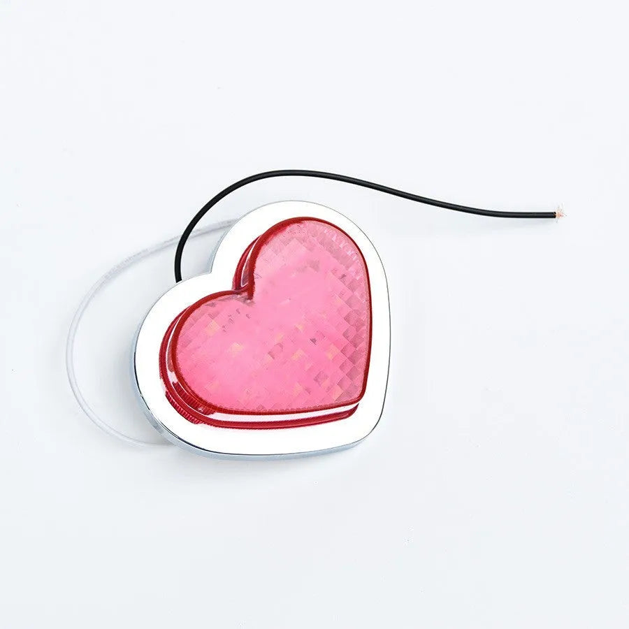 Heart-shaped automotive LED sidelight in multiple colours for vehicle customisation