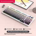 98-key wireless Bluetooth mechanical keyboard kit with metal control knob on desk