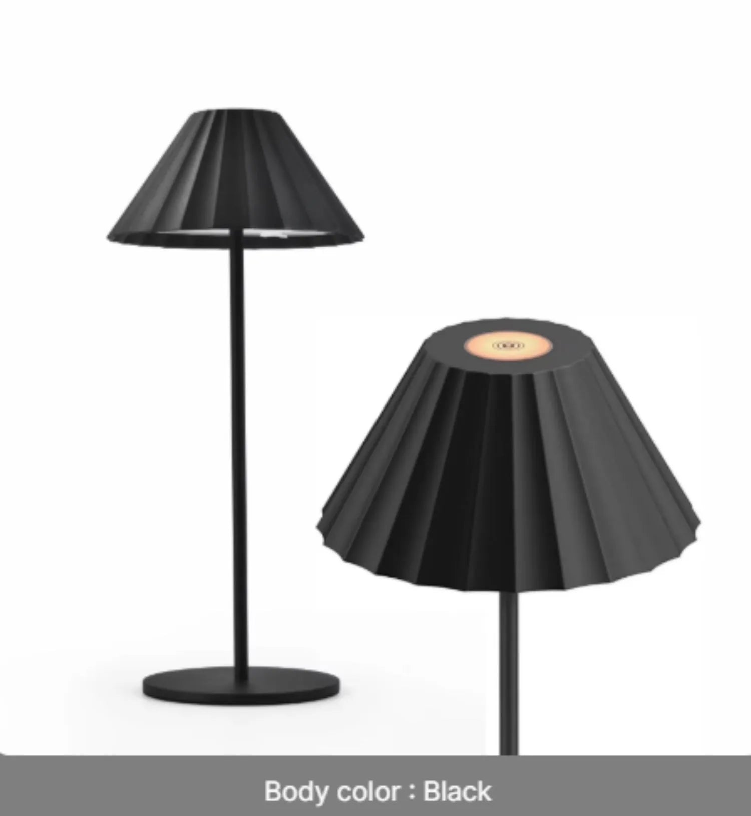 Alloy desk lamp with touch dimmer in black, brown, sand, or white colour options
