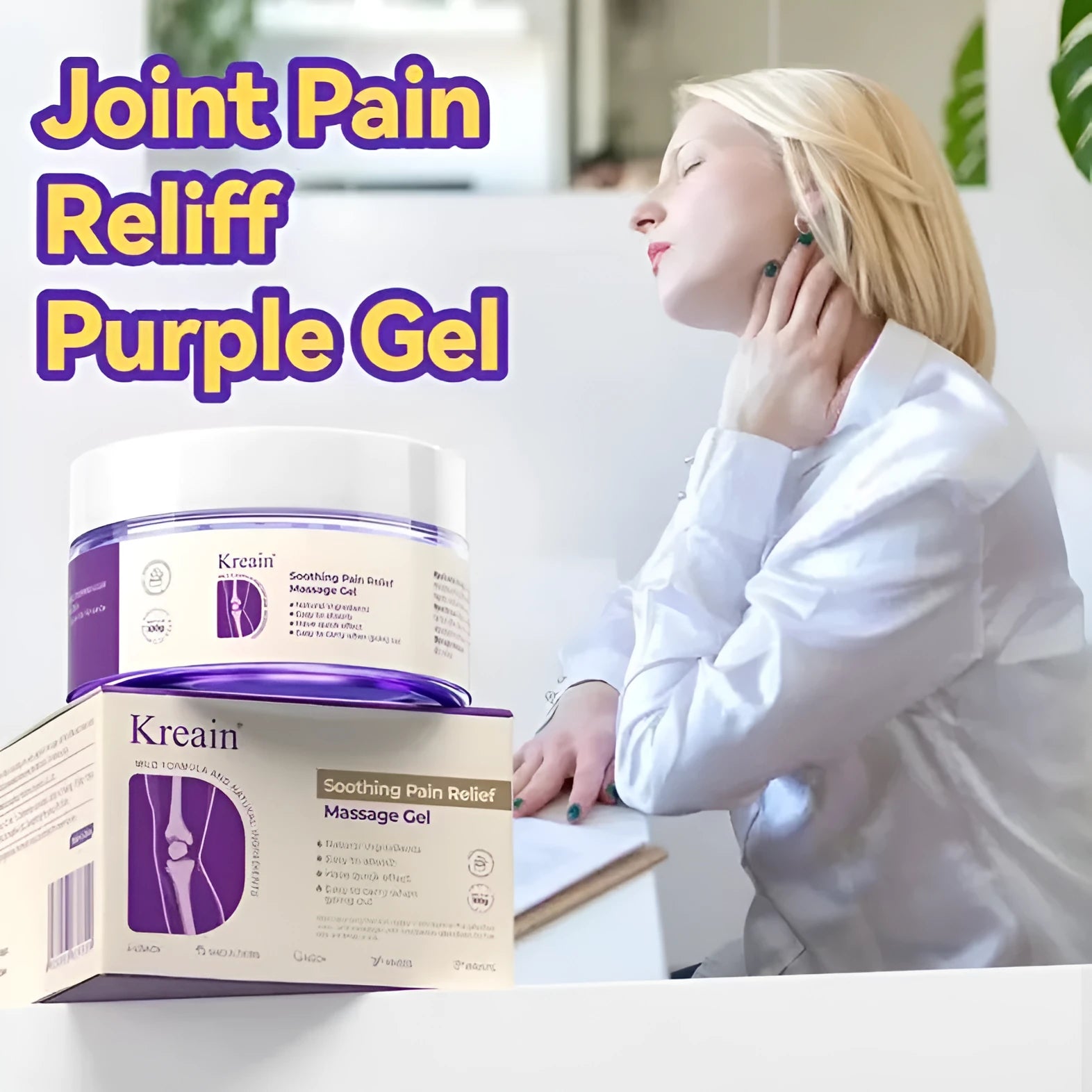 100g tube of joint pain care gel for topical application on universal skin types