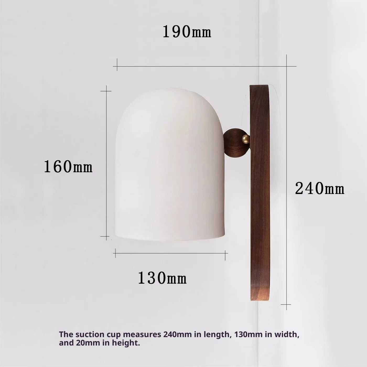 Japanese Zen ball light LED wall lamp black type A rotating 350 degrees
