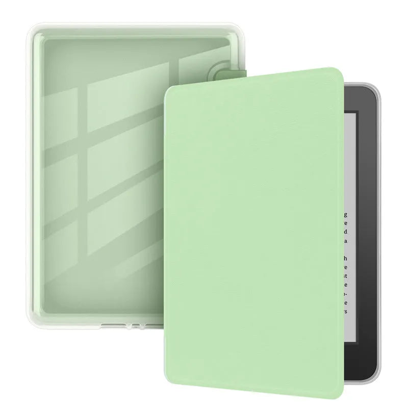 Magnetic acrylic protection cover for Kindle Paperwhite in dark night green with flip design and fall protection