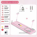 Multi-functional fitness board with automatic rebound abdominal wheel in purple, 106x41x7cm PP board for home exercise