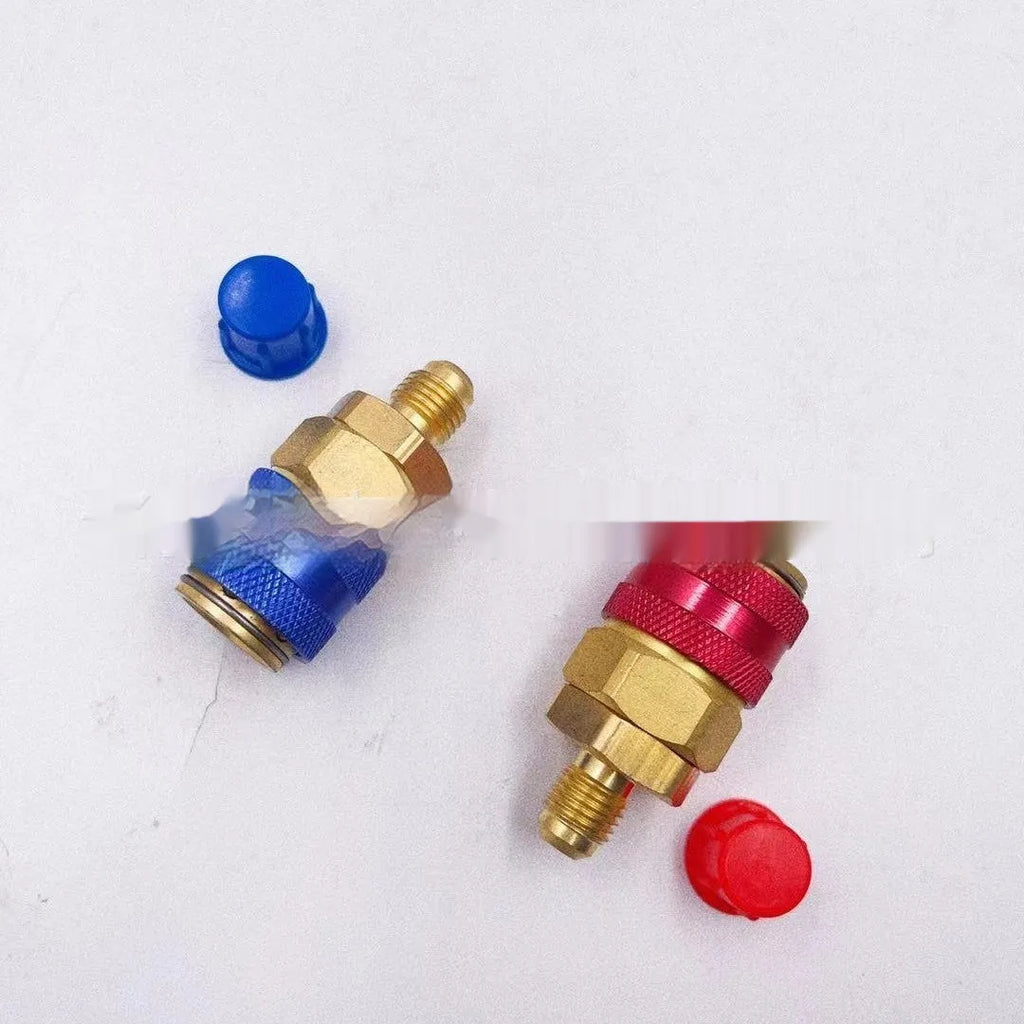 134 Quick Connector QC-12 Snow Plug Straight copper golden yellow 2-piece set for automotive pneumatic repair
