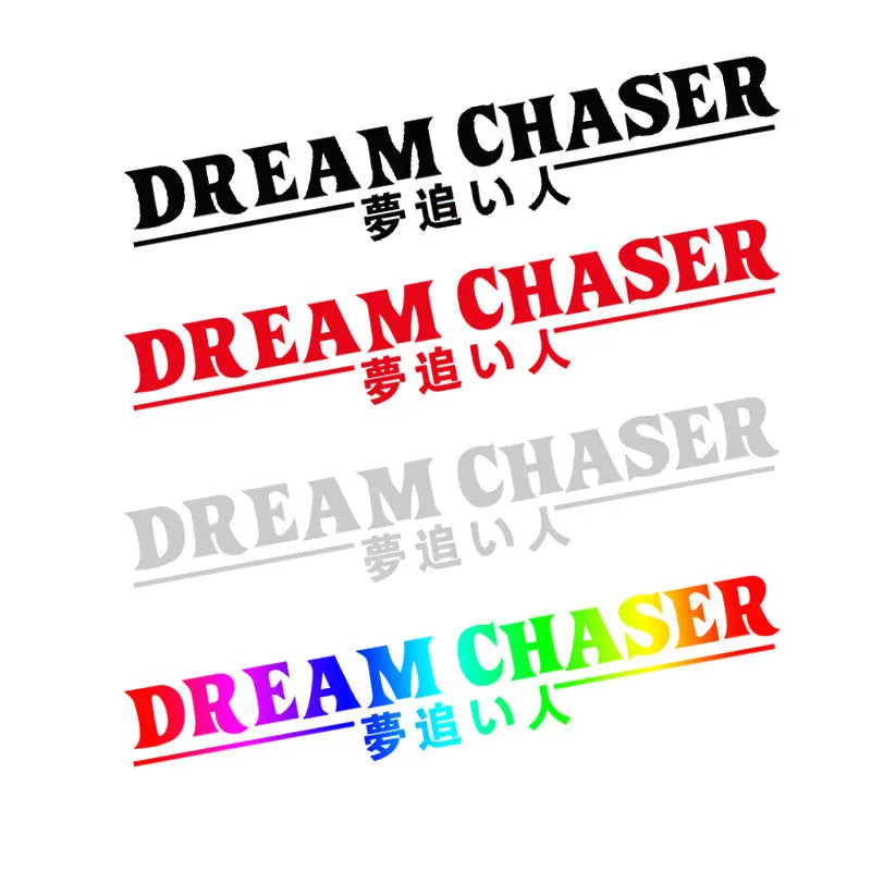 40cm long black Chinese Dream Chaser car sticker on vehicle rear window
