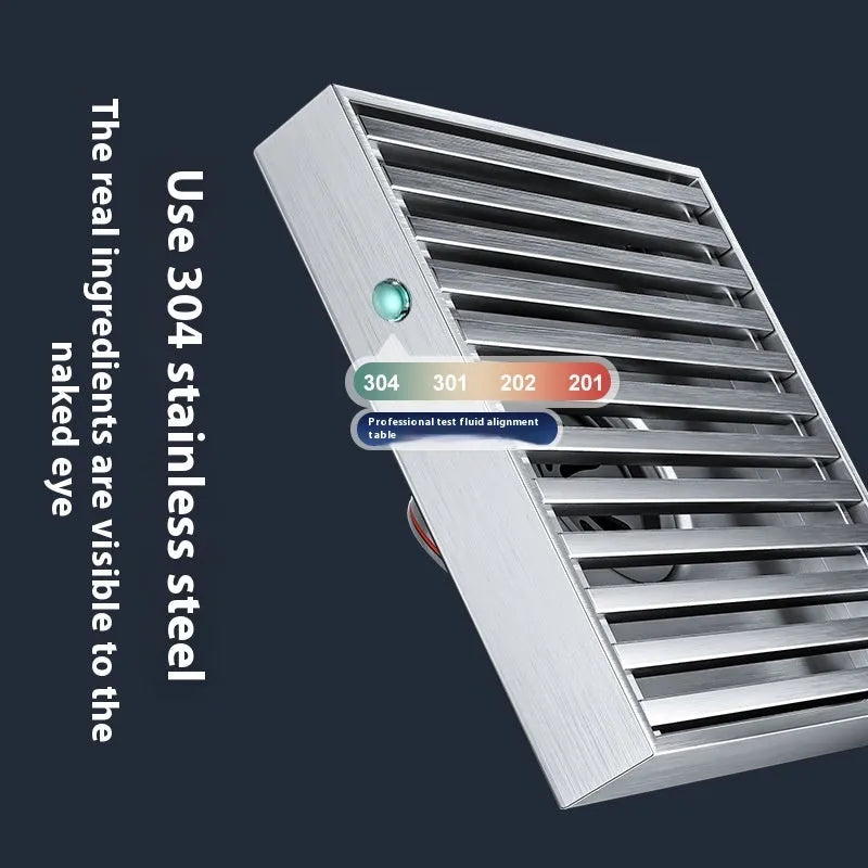 304 stainless steel gun grey courtyard floor drain with 15x15cm dimensions and deodorant core
