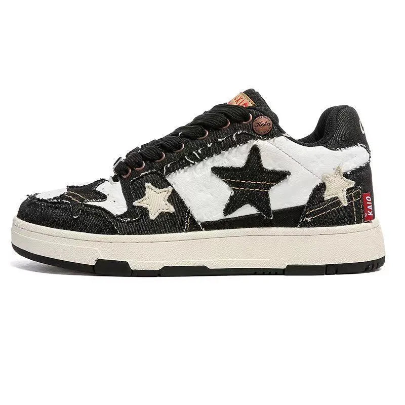 Cowhide leather platform running shoes in West Lake dragon well tea colour with round toe and lace-up closure