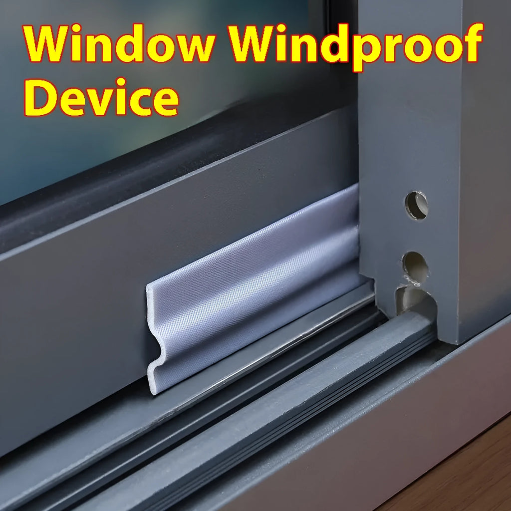 White 1 metre sliding window seal strip, push-pull type, for window seams and door bottoms