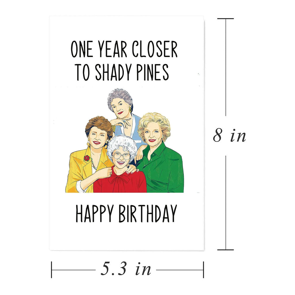 Simple printed birthday card with a coloured envelope in choice of yellow, purple, pink, red or Kraft paper.