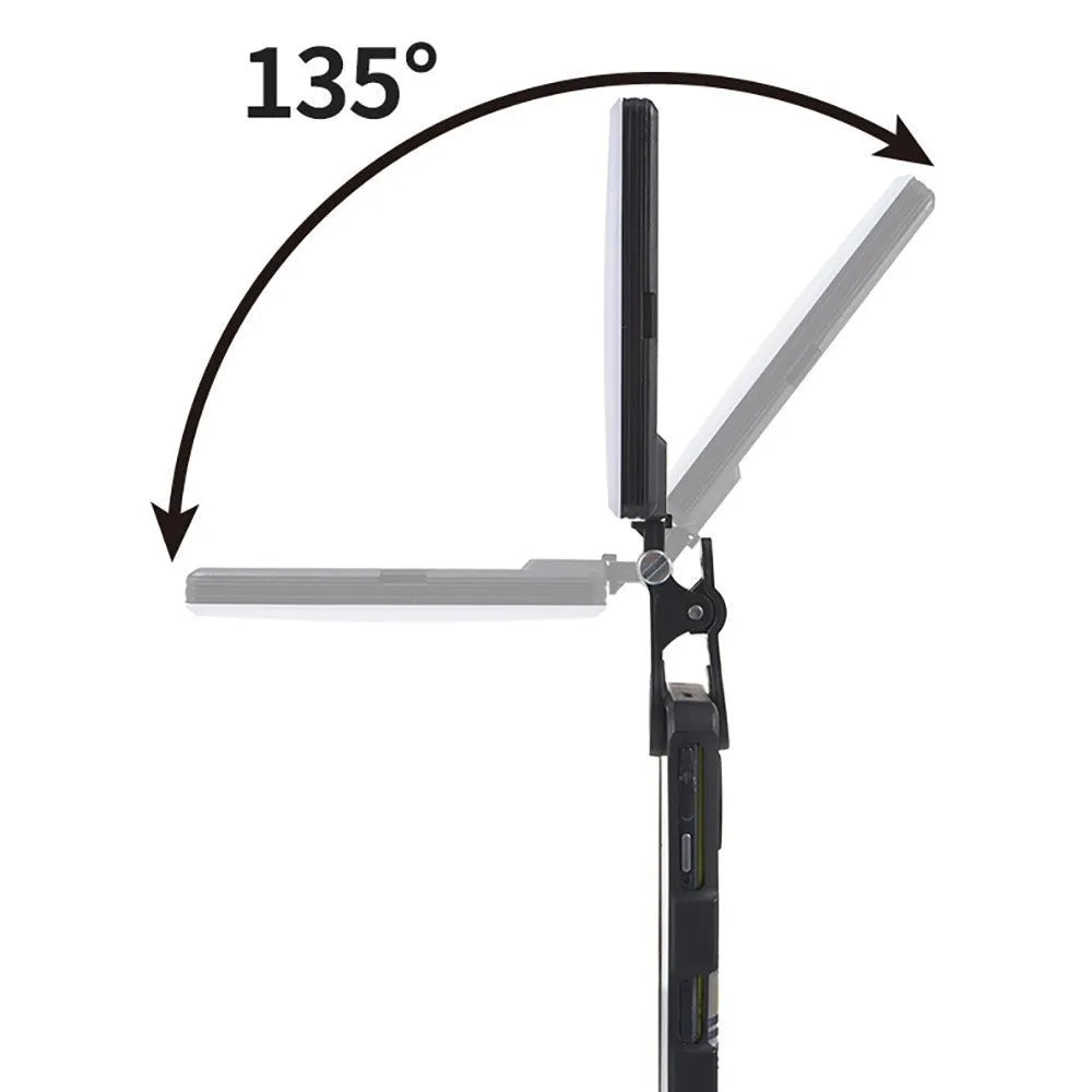 Portable LED fill light with clip attached to mobile phone for photography