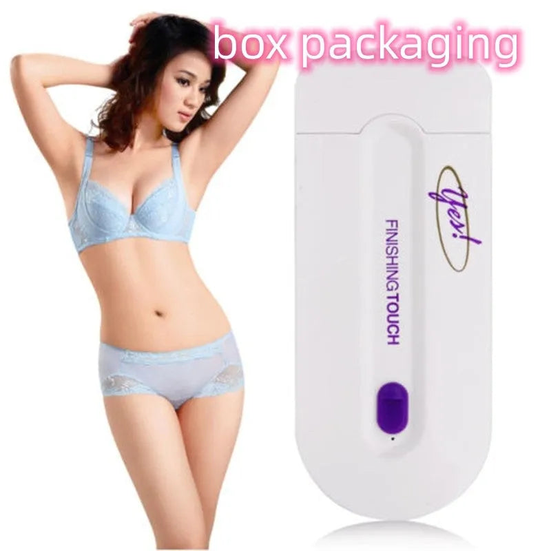 Electric hair removal instrument with Sensa-Light head and USB charger, black, for women