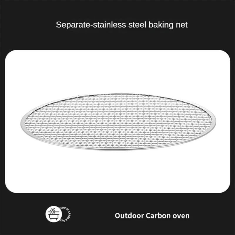 Portable stainless steel barbecue grill with detachable parts for outdoor camping use