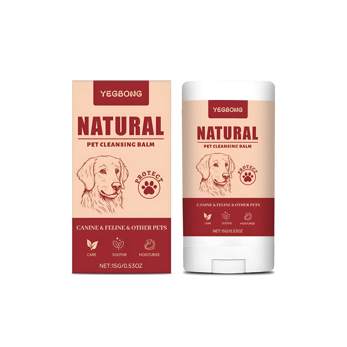 15g Pet Tears Cleansing Cream jar for dogs and cats with mineral oil and coconut oil