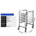 Stainless steel six-layer baking tray rack for 40x60cm commercial oven trays