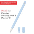 TPE silicone pen case for Apple iPad stylus, simple solid colour sleeve in black red white or mint green