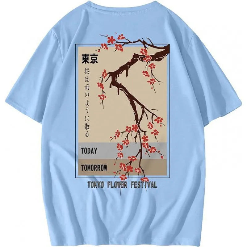 Men's printed short-sleeved sports T-shirt with digital pattern on polyester fabric